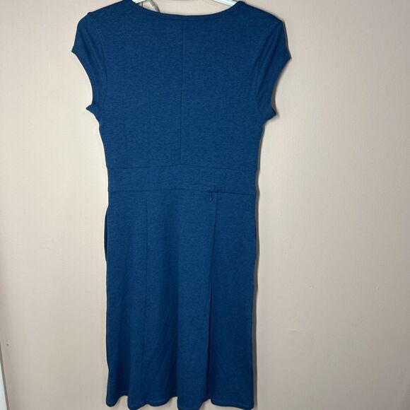 NWT Toad & Co Eco Tomboy Dress Small Inky Teal Cap Sleeve Pockets - Picture 7 of 12